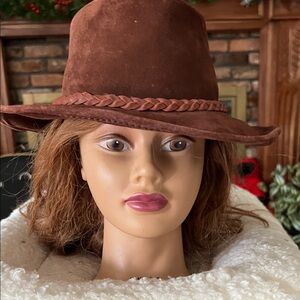 Brown Suede Women's Hat